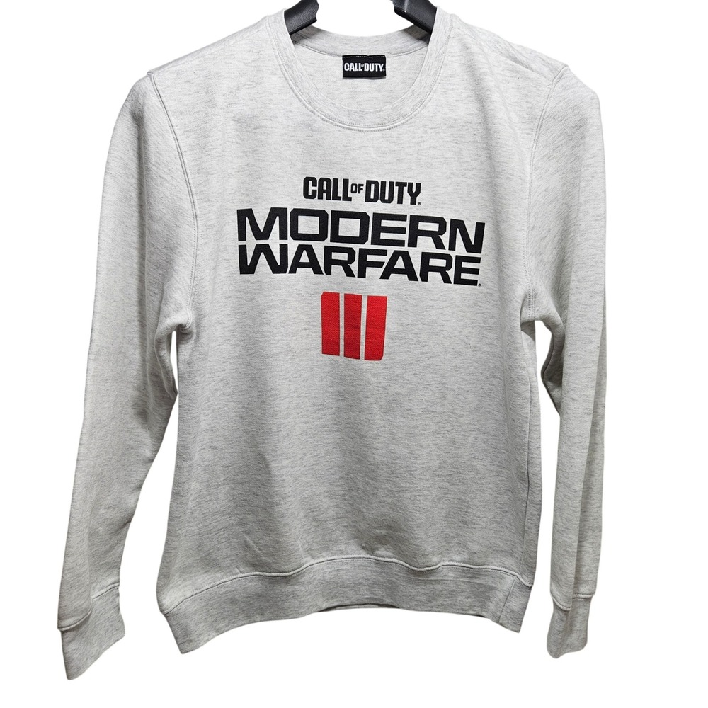 Call of Duty Modern Warfare III Sweatshirt Mens M Grey Good Graphic Gaming MW3